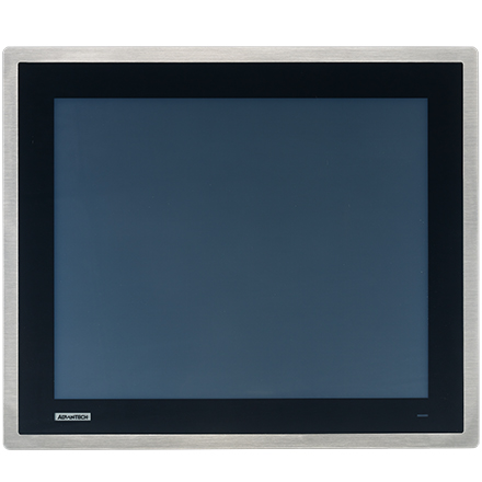 15" XGA Industrial Monitor with Resistive Touch Control, Direct VGA, DP Ports, and 304 Stainless Steel Front Bezel